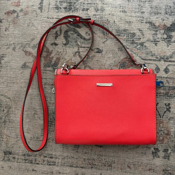 Rebecca Minkoff Marlowe Mini Red/Orange Envelope Bag - Picture 2 of 7